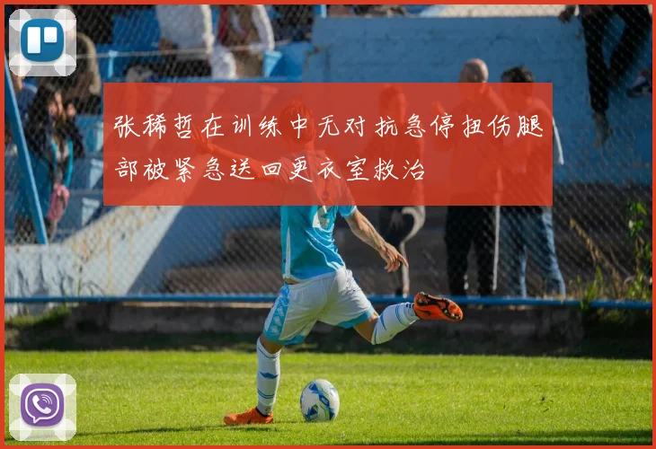 张稀哲在训练中无对抗急停扭伤腿部被紧急送回更衣室救治