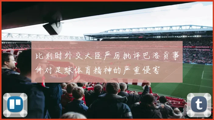 比利时外交大臣严厉批评巴洛贡事件对足球体育精神的严重侵害